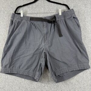 Duluth Trading Co. Elastic Waist Shorts Hiking Casual Cotton Blend Men's XL Gray